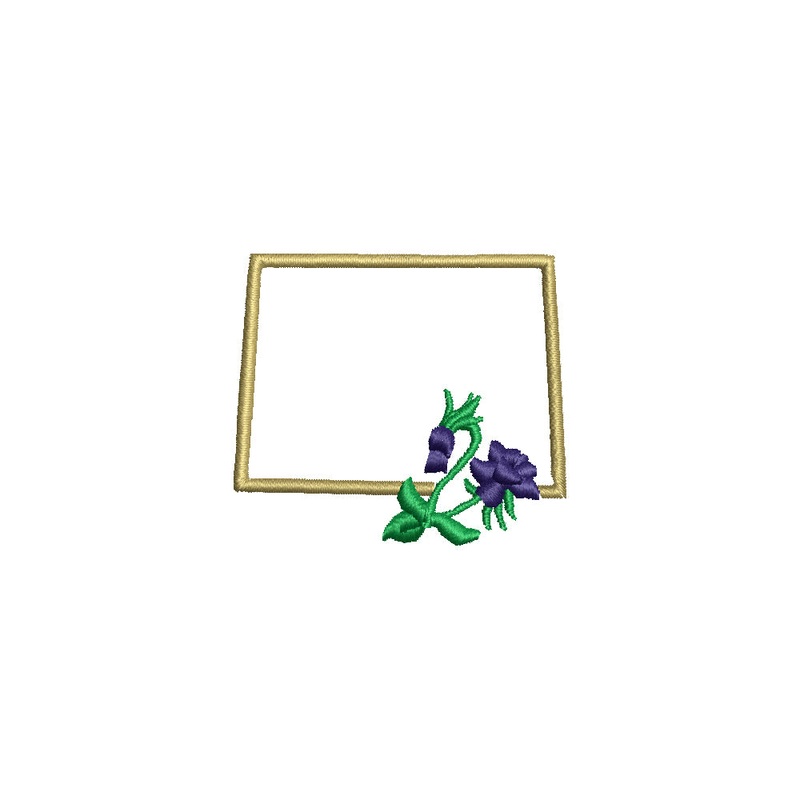 Colorado Columbine with Map Default Title One Size