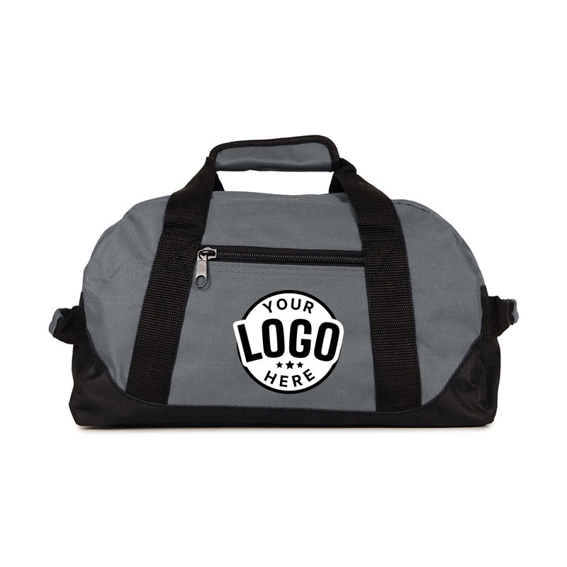 Custom Printed Nissun Two Tone Duffle Bag DB1141 Dark Gray-Black