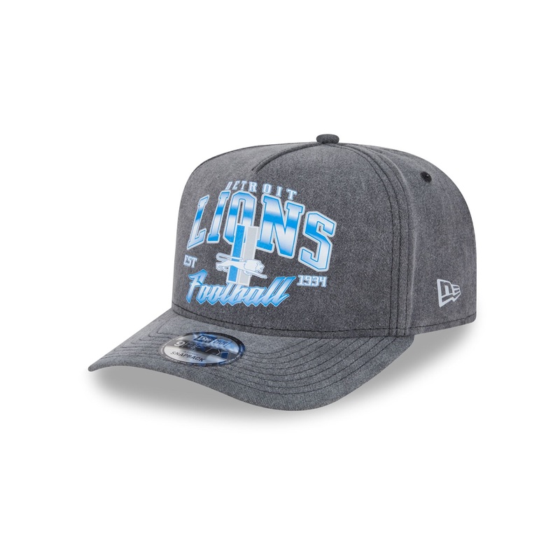 Detroit Lions Washed 9FIFTY A-Frame Snapback Hat One Size