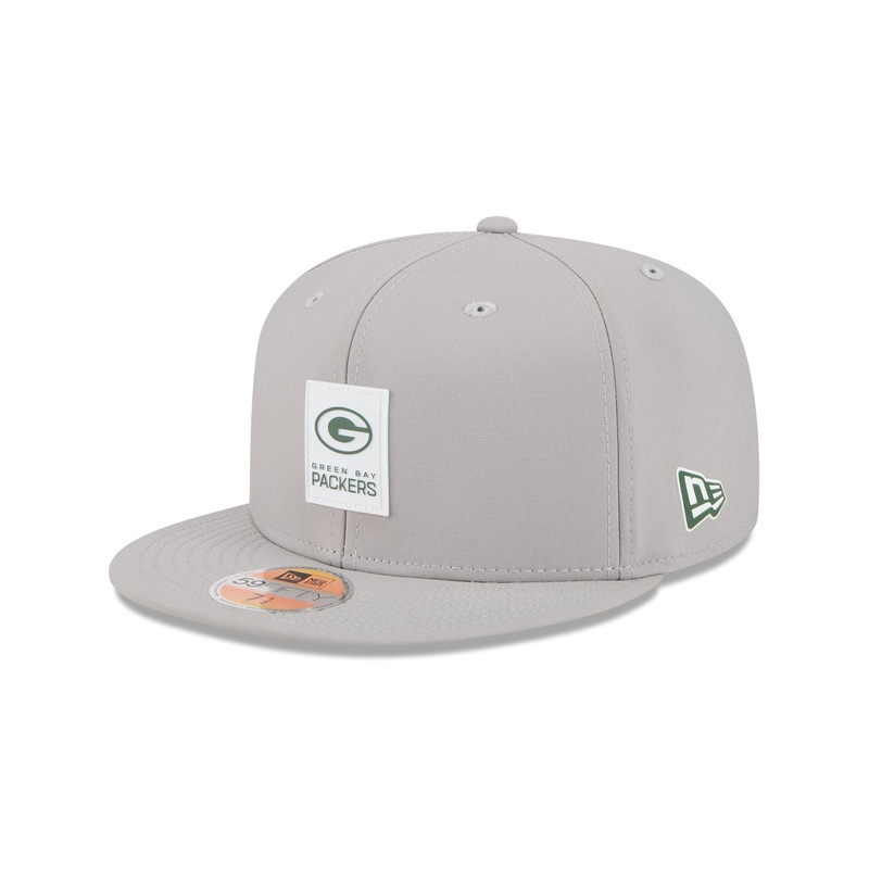 Green Bay Packers 2025 Sideline Hot Weather Gray 59FIFTY Fitted Hat 7