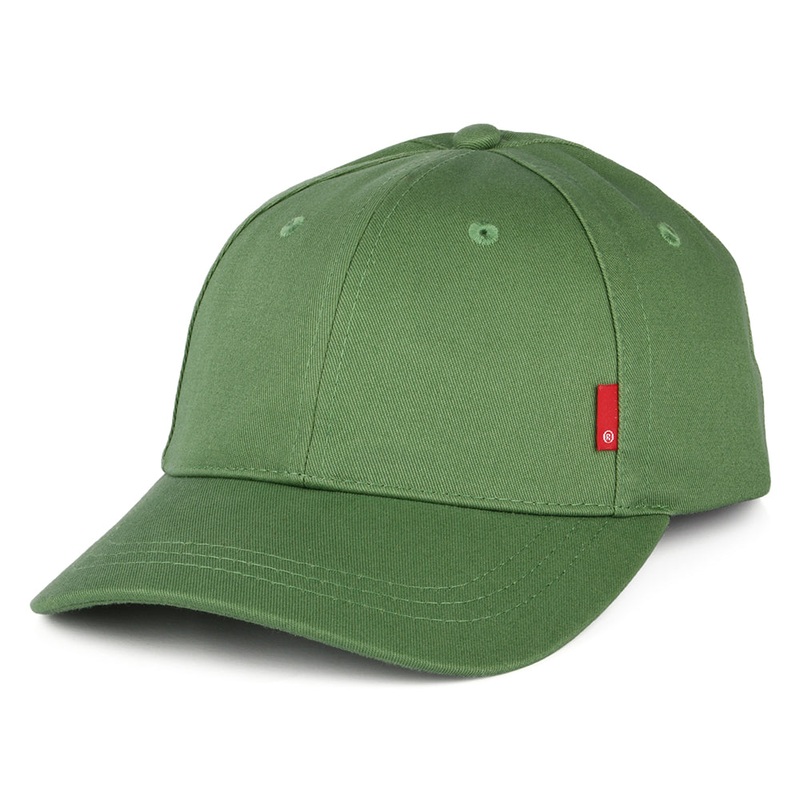 Levi’s Hats Classic Twill Red Tab Baseball Cap With Blank Tab – Green Adjustable