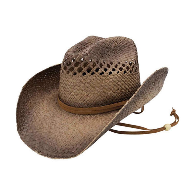 Mega Cap 8160 Outback Raffia Cowboy Hat Brown