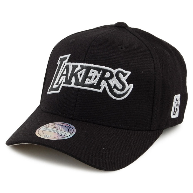 Mitchell & Ness L.A. Lakers Snapback Cap – Outline – Black Adjustable