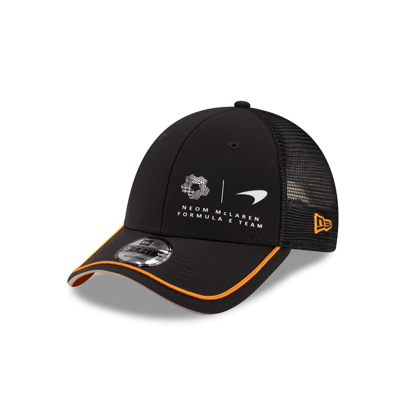 NEOM McLaren Formula E Team Black Repreve 9FORTY Trucker Hat One Size