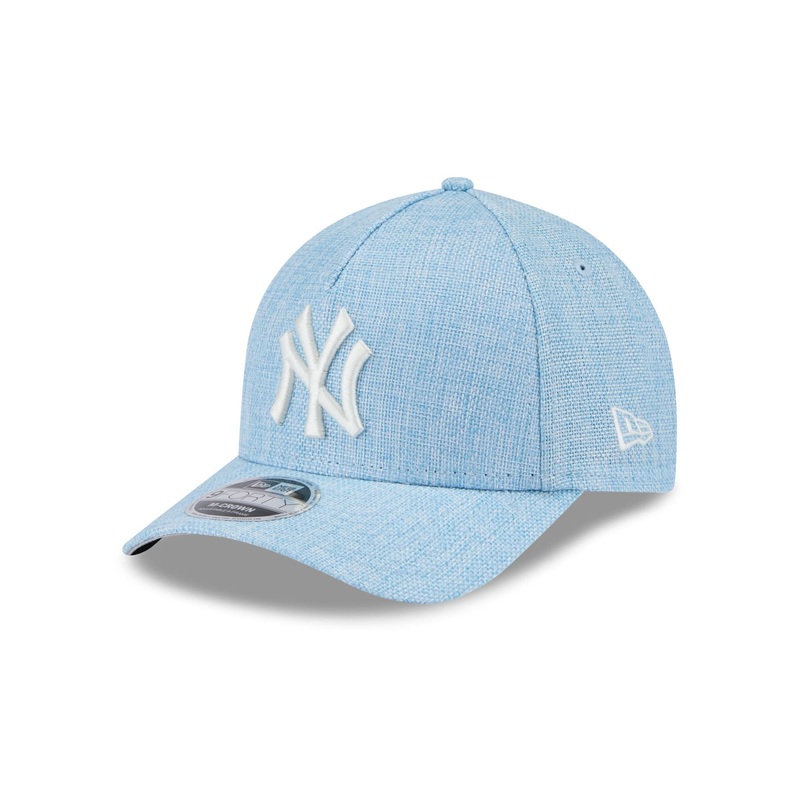 New York Yankees Cotton Weaver Blue 9FORTY M-Crown A-Frame Snapback Hat One Size