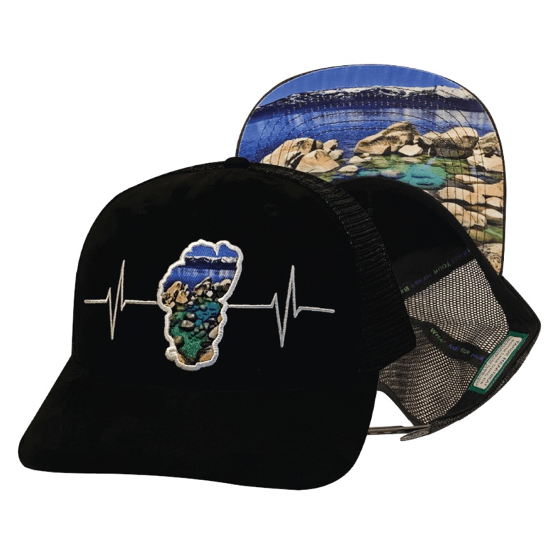 Tahoe Hat – Baseball Hat Fit – Suede – Black – Sand Harbor