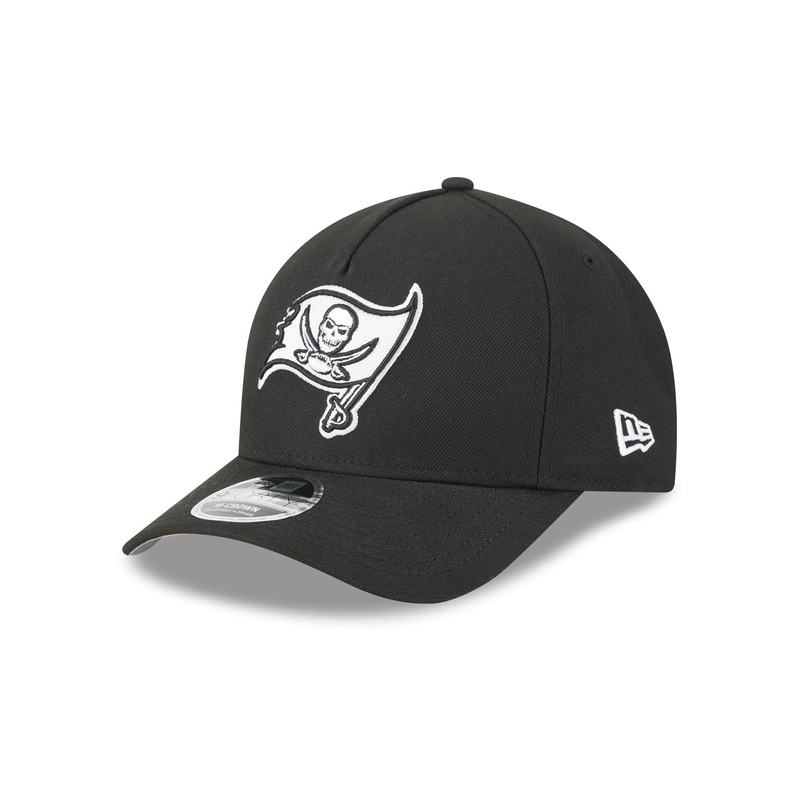 Tampa Bay Buccaneers Black & White 9FORTY M-Crown A-Frame Snapback Hat One Size