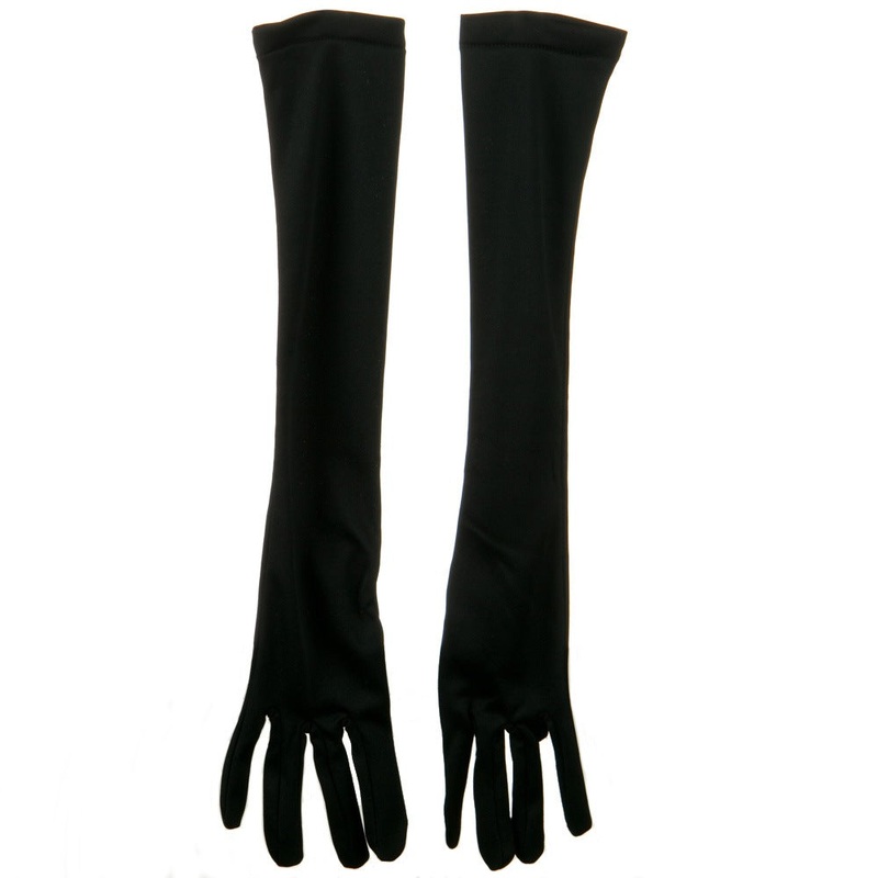 18 Inch Adult Nylon Glove Black One Size
