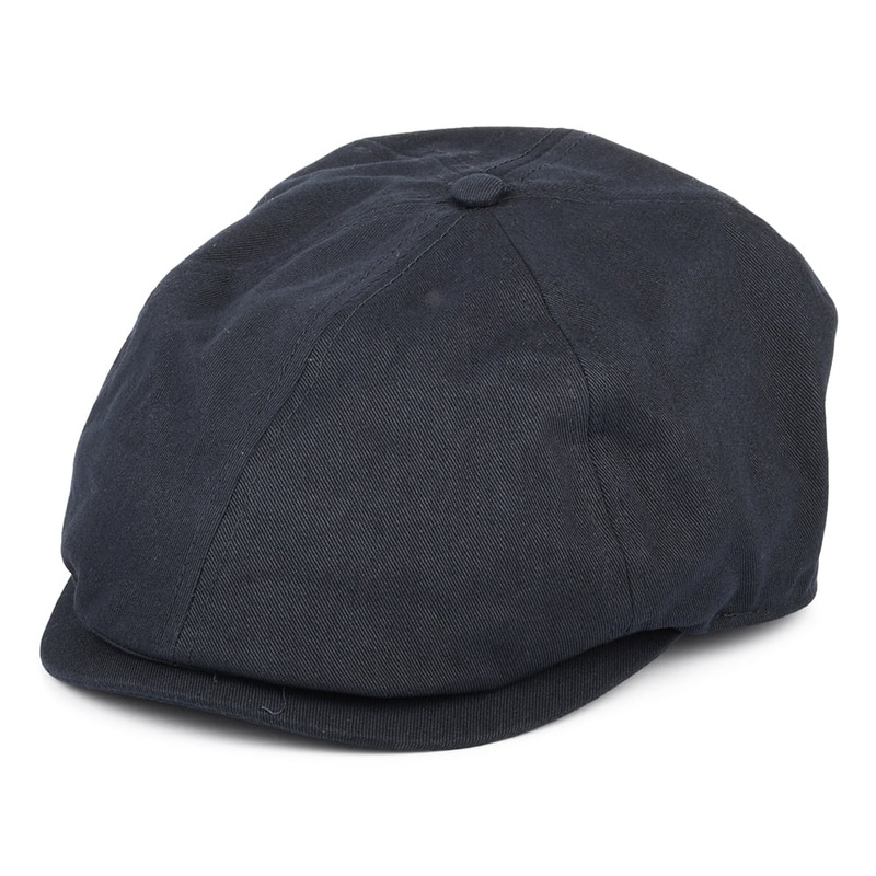 Barbour Hats Finnean Cotton Newsboy Cap – Navy Blue S