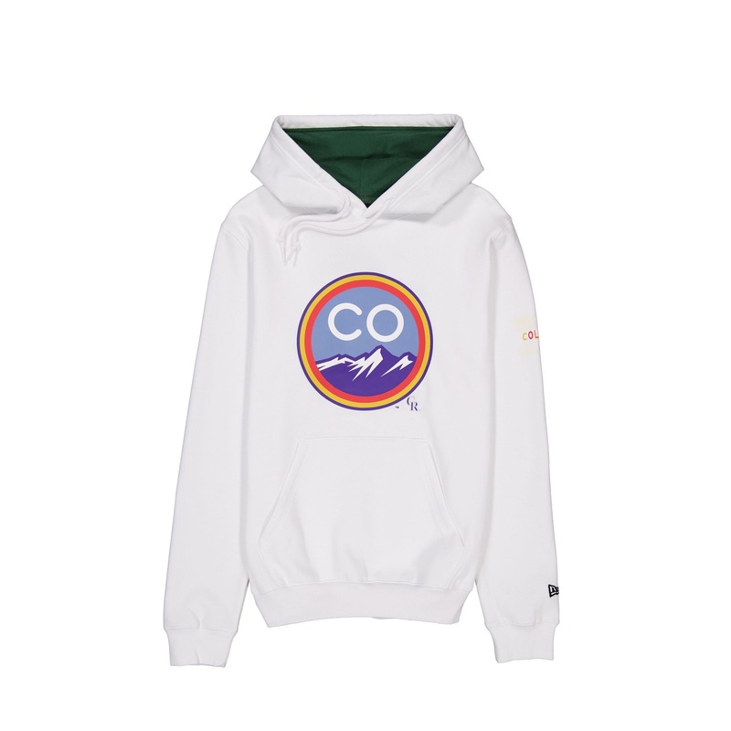 Colorado Rockies City Connect White Hoodie S