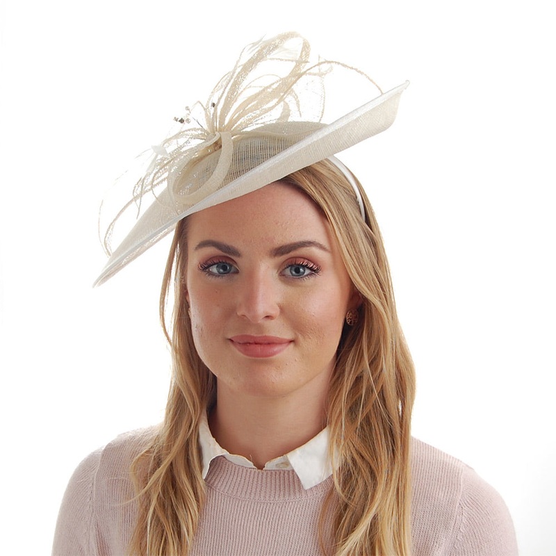 Failsworth Hats Adelaide Disc Fascinator – Ivory 1-Size