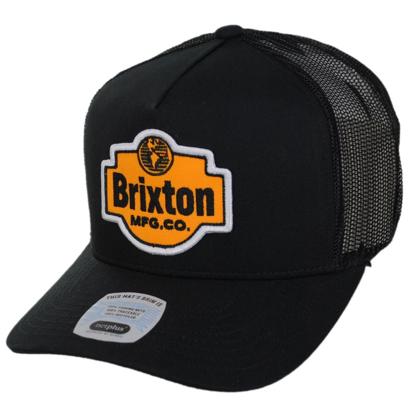 Genuine Quality MP Trucker Snapback Baseball Cap BLACK/BLACK ADJUSTABLE