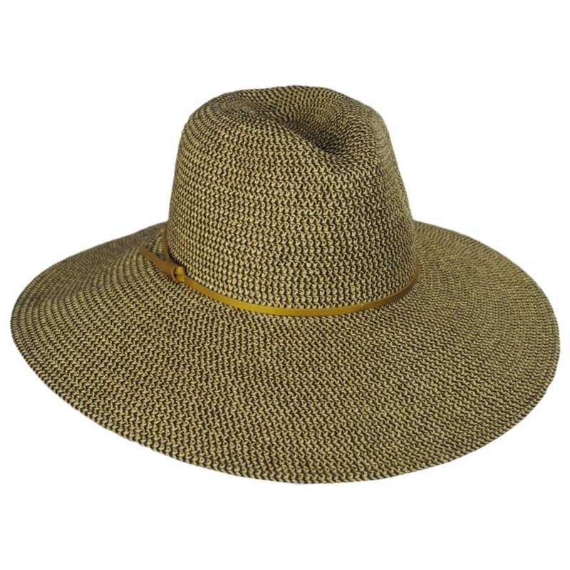 Harper Toyo Braid Wide Brim Fedora Hat GOLD ONE SIZE FITS MOST