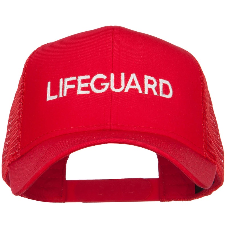 Lifeguard Embroidered Mesh Cap Red One Size