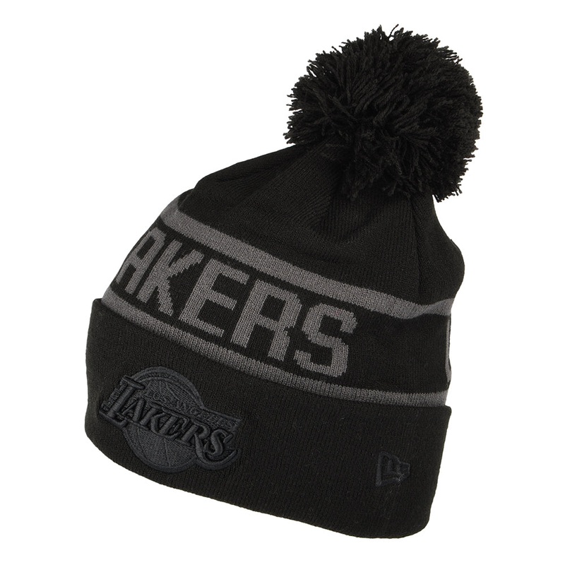 New Era L.A. Lakers Bobble Hat – NBA Tonal Jake Cuff – Black 1-Size