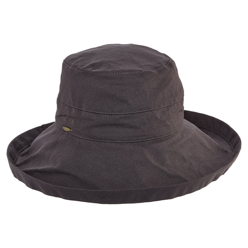 Scala Hats Lanikai Packable Sun Hat – Charcoal 1-Size