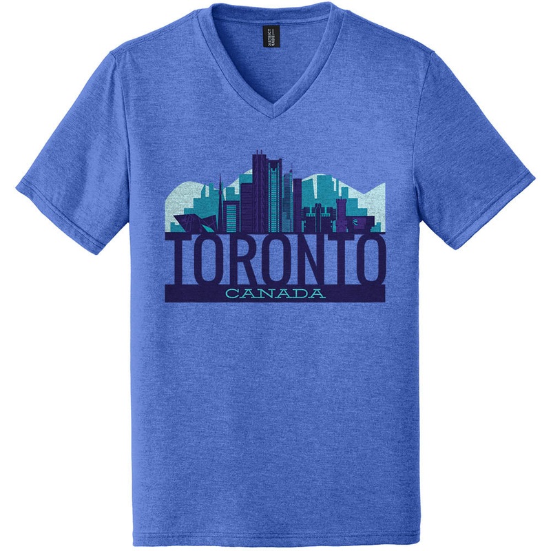 Toronto Canada Graphic Design Men’s V-Neck Royal Frost XS