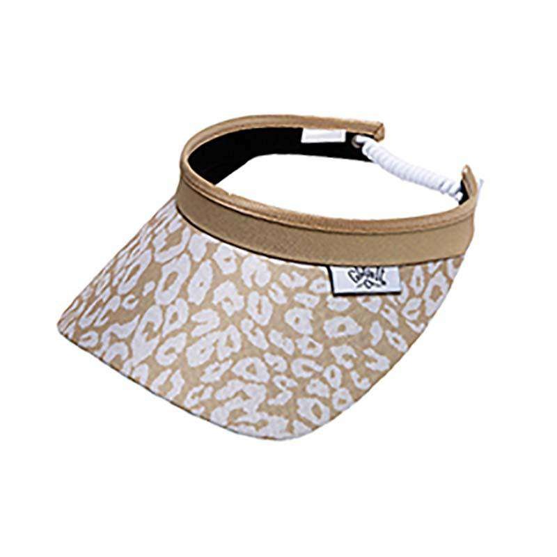 Uptown cheetah Golf Sun Visor with Coil Lace by GloveIt Uptown Cheetah