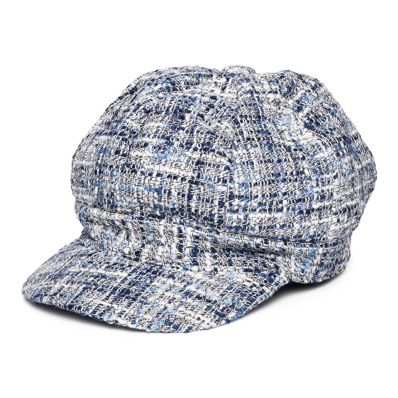 Whiteley Hats Tweed Baker Boy Cap – Blue 1-Size