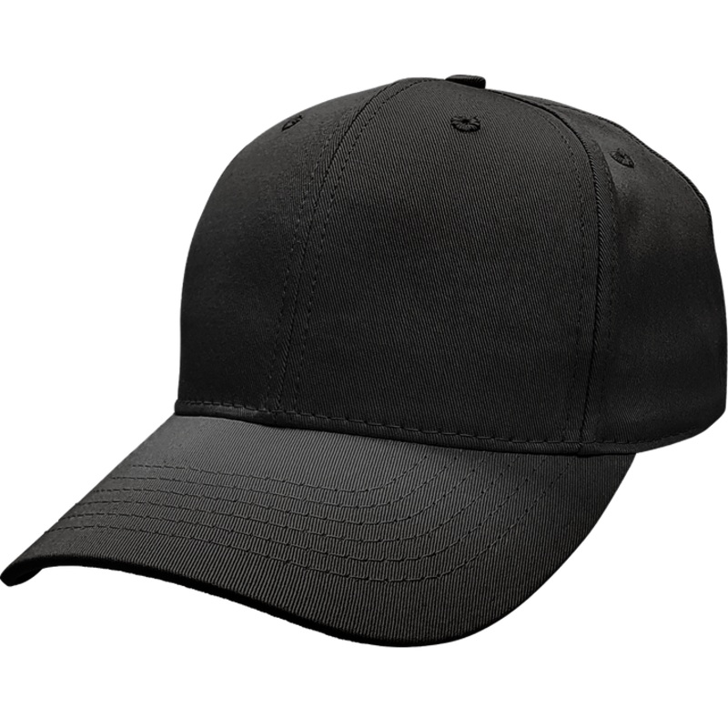 Cali Headwear US11 6 Panel Structured Cap USA Made Black