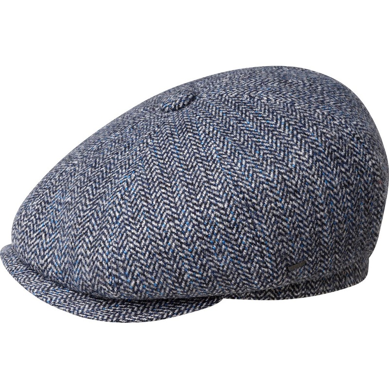 Cassell Newsboy Cap Navy Herringbone S