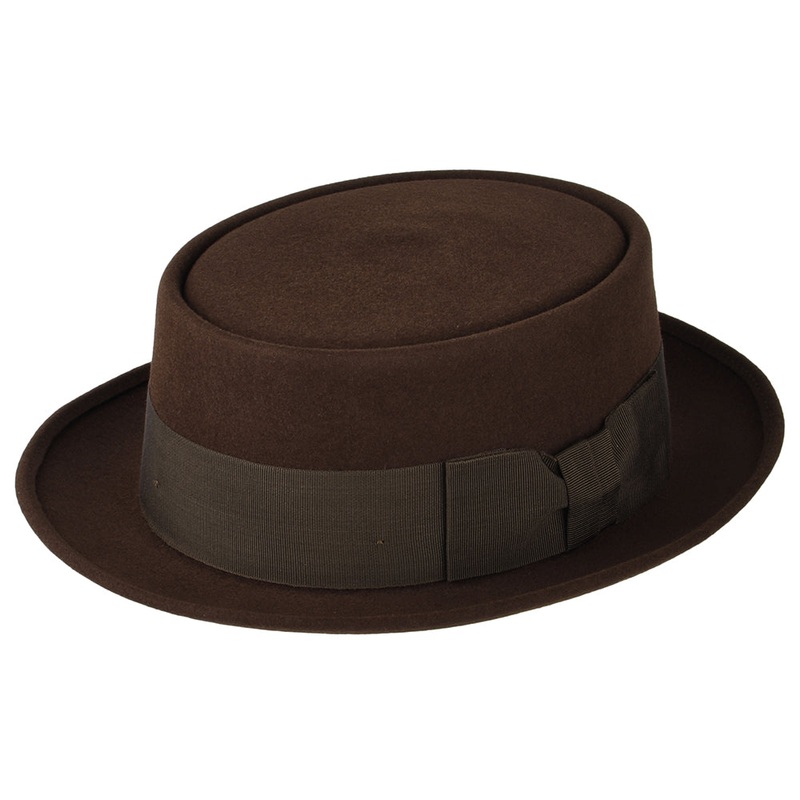 Christys Hats Monk Fur Felt Pork Pie Hat – Brown 55