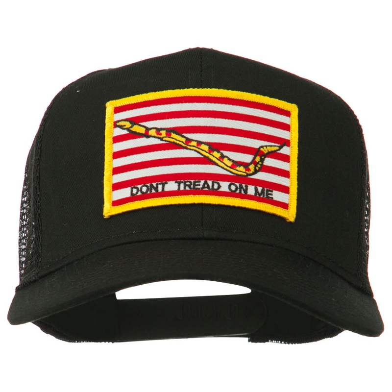 Don’t Tread On Me Flag Patched Mesh Cap Black One Size