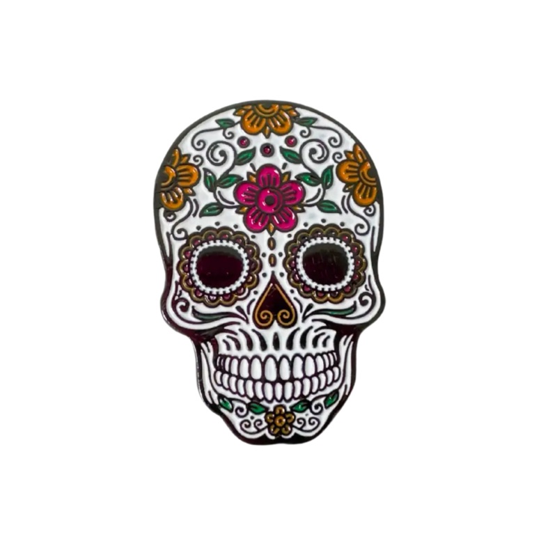 Flowered Skull | Magnetic Hat Pin