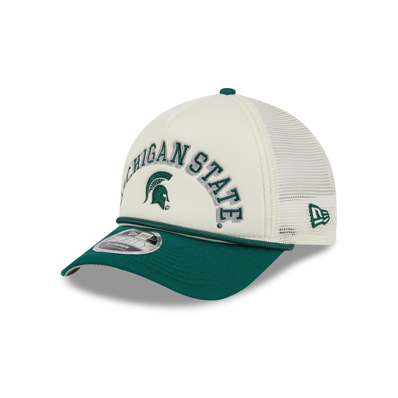 Michigan State Spartans Chrome Arch 9FORTY M-Crown A-Frame Trucker Hat One Size