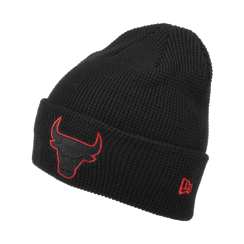 New Era Chicago Bulls Cuff Beanie Hat – NBA Pop Outline – Black 1-Size