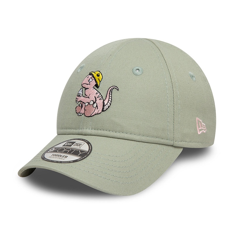 New Era Kids 9FORTY Dinosaur Baseball Cap – Sage-Pink TODDLER ADJ