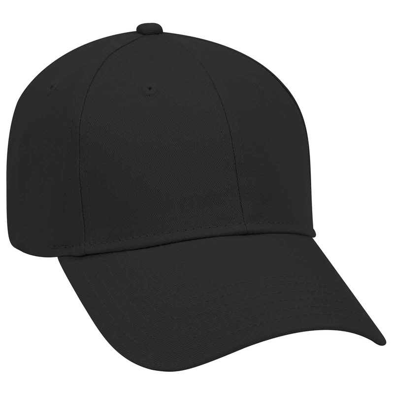 OTTO CAP 6 Panel Low Profile Baseball Cap, Cotton Twill Hat – 18-553 Black