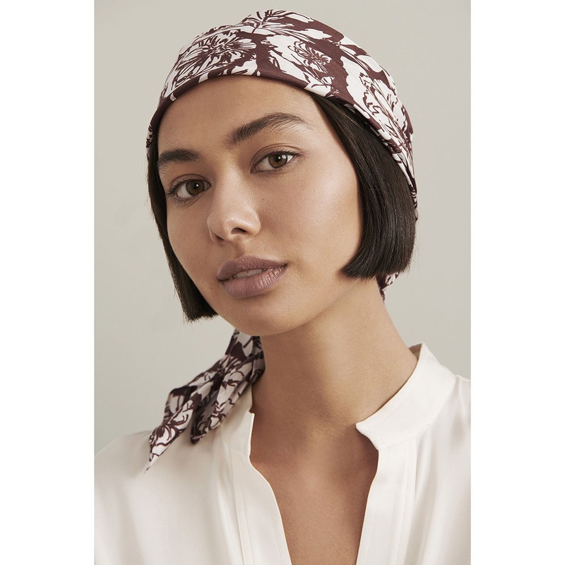Printed Silk Scarf Cinnamon