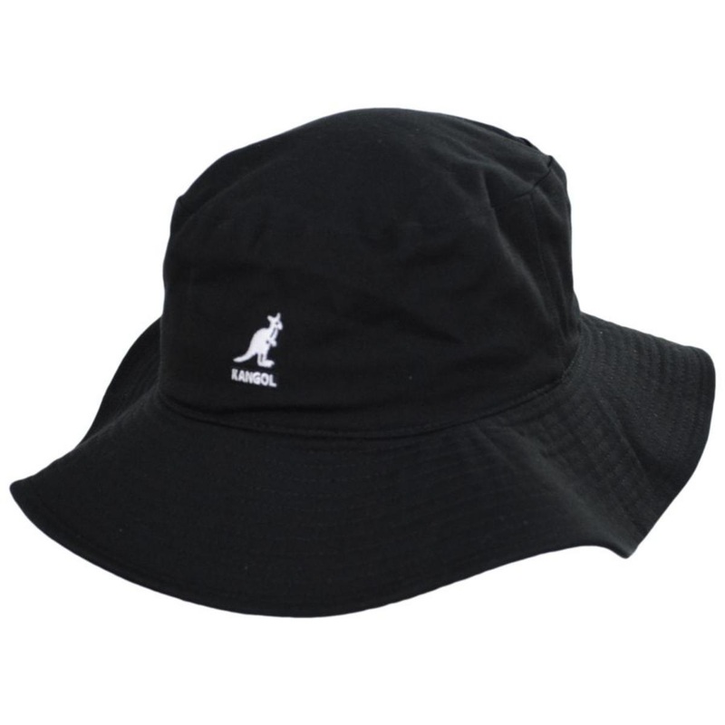 Washed Cotton Fisherman Bucket Hat BLACK S