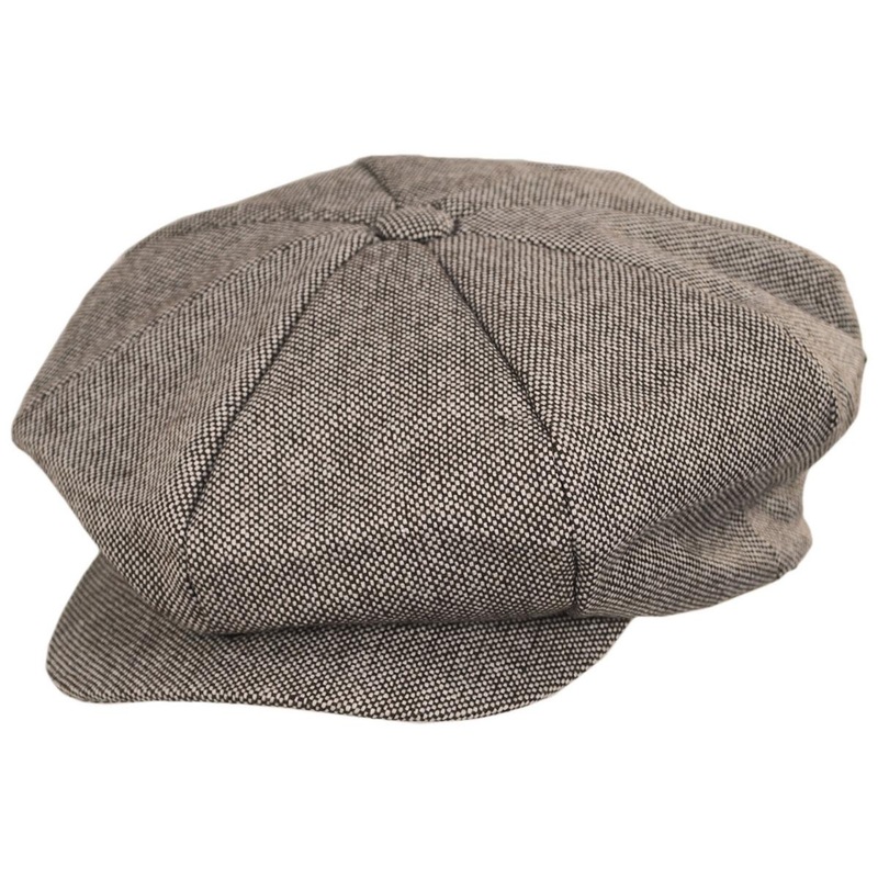 Wholesale Marl Tweed Wool Blend Big Apple Cap B2B Pre-Pack BROWN (12) ONE SIZE FITS MOST