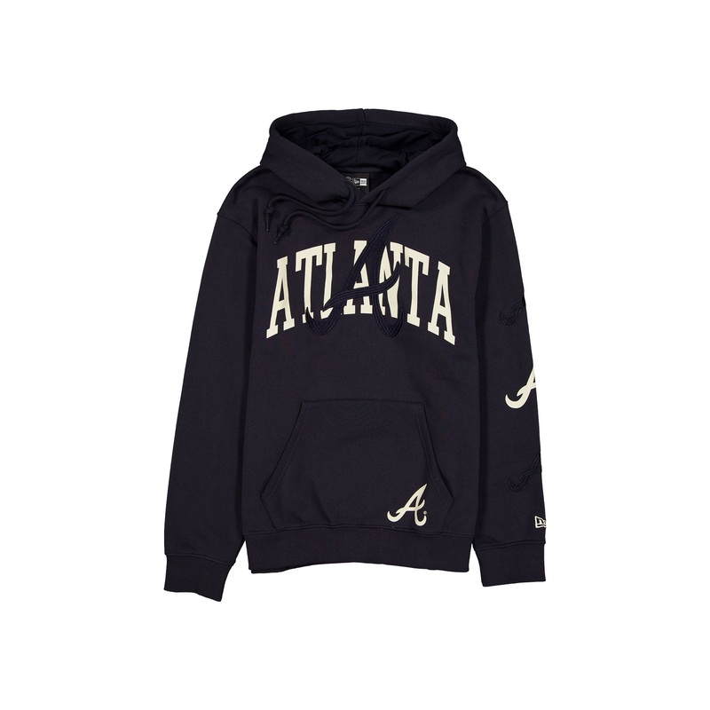 Atlanta Braves Overlay Navy Hoodie S