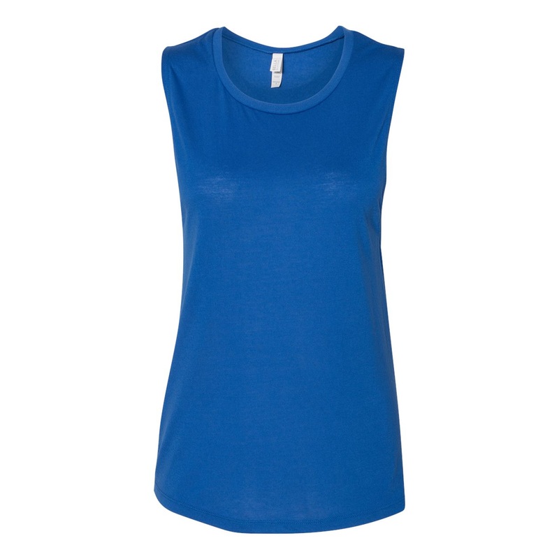 Bella + Canvas 8803 Women’s Flowy Scoop Muscle Tank – True Royal True Royal S