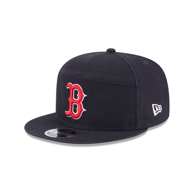 Boston Red Sox Cotton Canvas Split Panel 9FIFTY Trucker Hat One Size