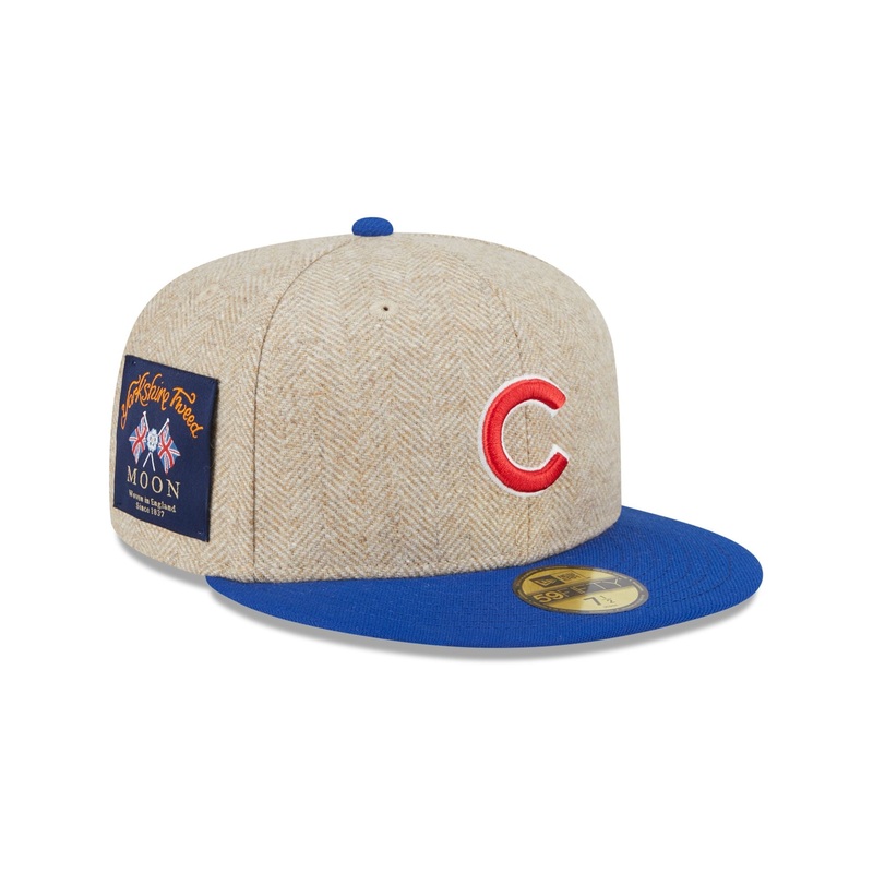 Chicago Cubs Herringbone Moon 59FIFTY Fitted Hat 7