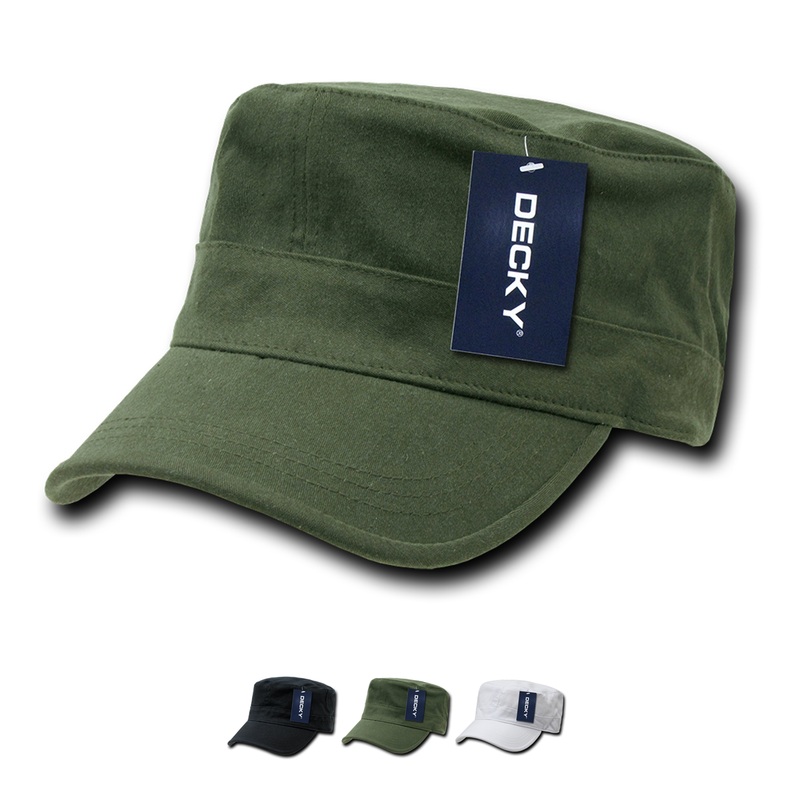 Decky 115 Flex Cadet Cap, Military Hat Black