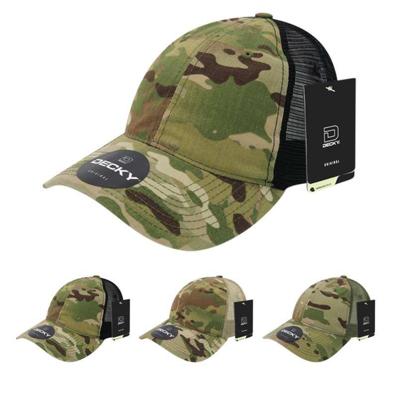 Decky 6305 – Multicam Relaxed L/C Trucker Cap, MultiCam Camo Trucker Hat – CASE Pricing Mtc/Mtc/Olive