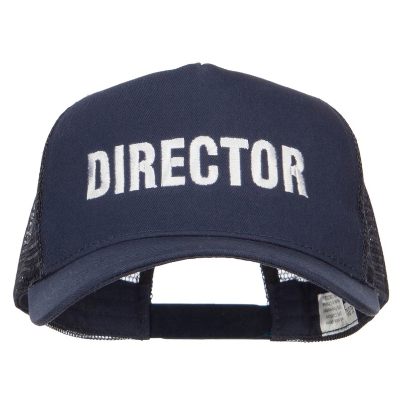 Director Embroidered Big Size Trucker Cap Navy XL-3XL