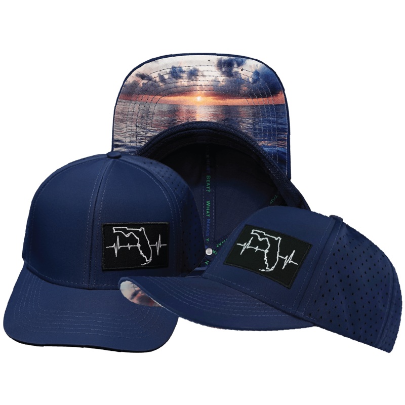 Florida Hat – Baseball Hat Fit – Dark Blue – Laser Mesh