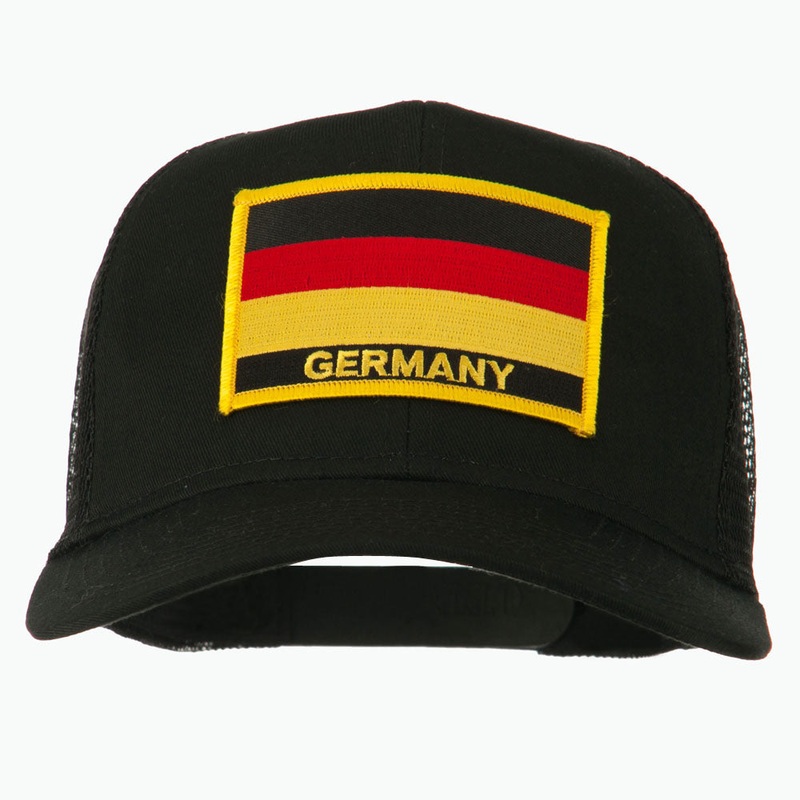 Germany Flag Patched Mesh Cap Black One Size