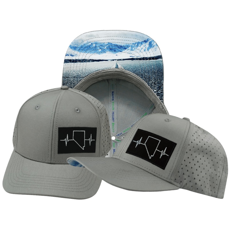 Nevada Hat – Baseball Hat Fit – Gray – Laser Mesh