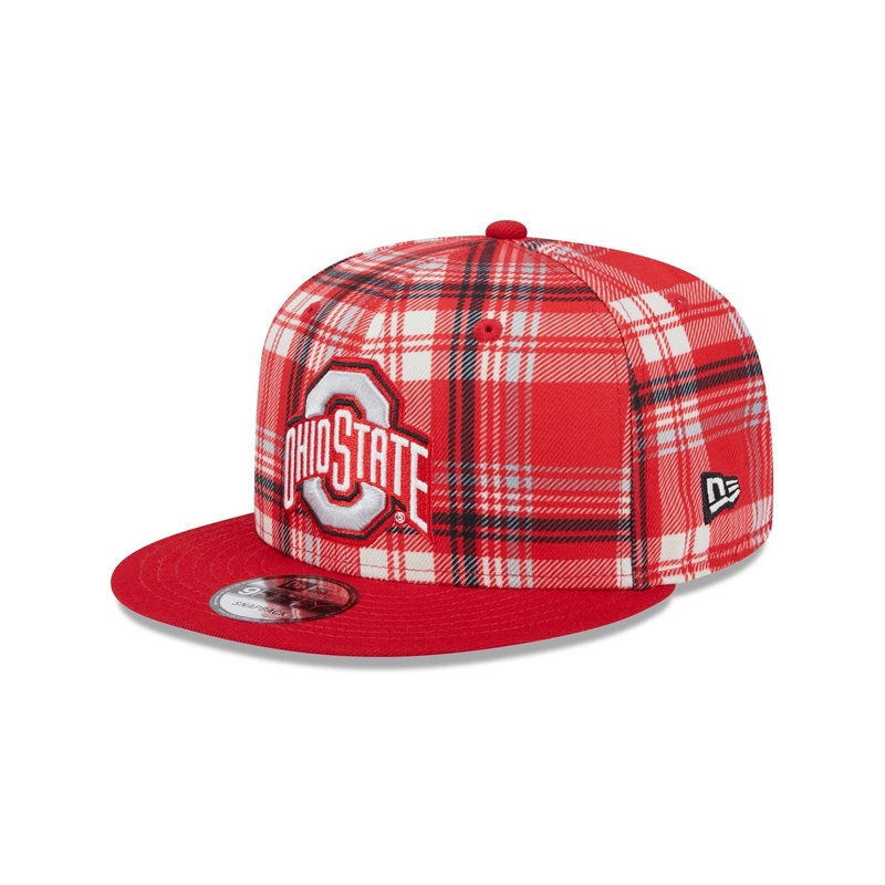 Ohio State Buckeyes Plaid 9FIFTY Snapback Hat One Size