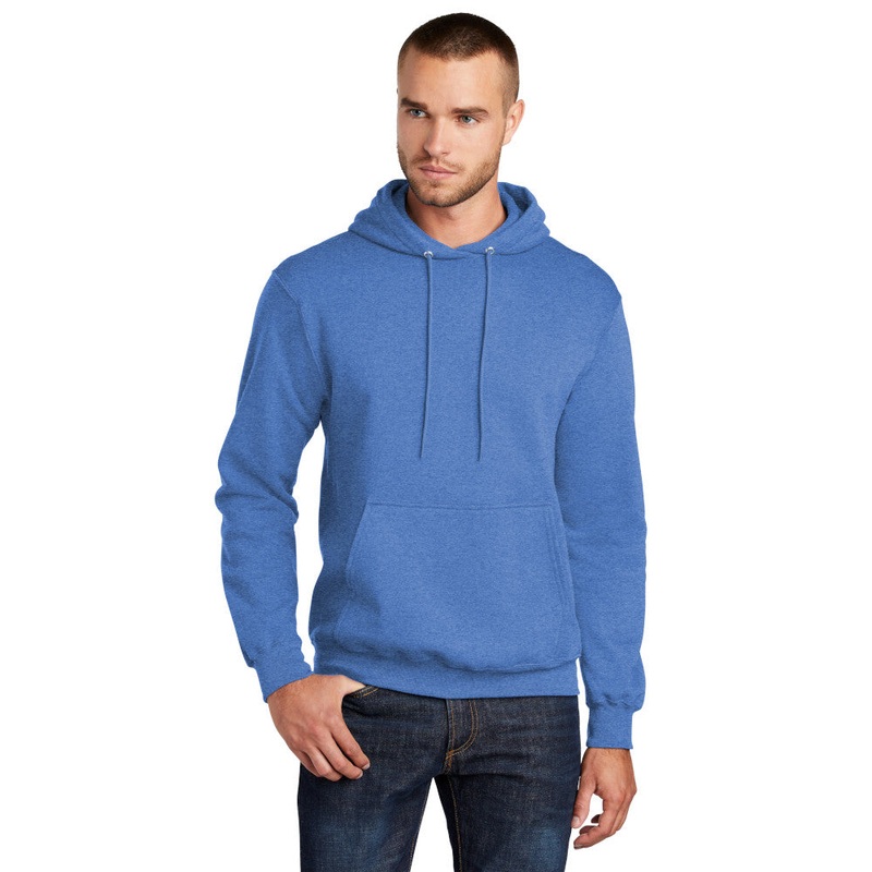 Port & Company PC78H Core Fleece Pullover Hooded Sweatshirt – Heather Royal Heather Royal S