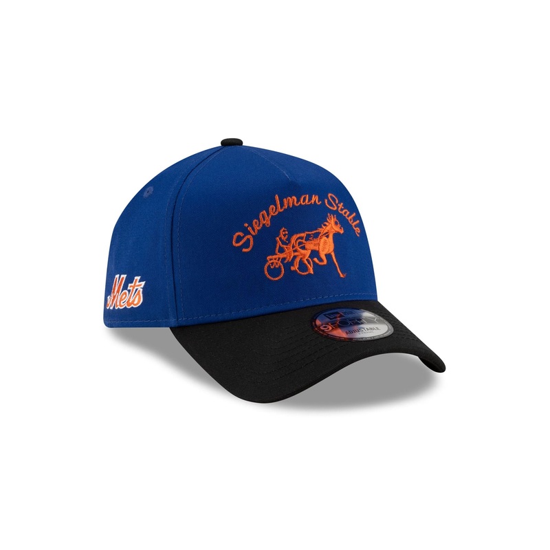 Siegelman Stable x New York Mets Black Visor 9FORTY A-Frame Snapback Hat One Size