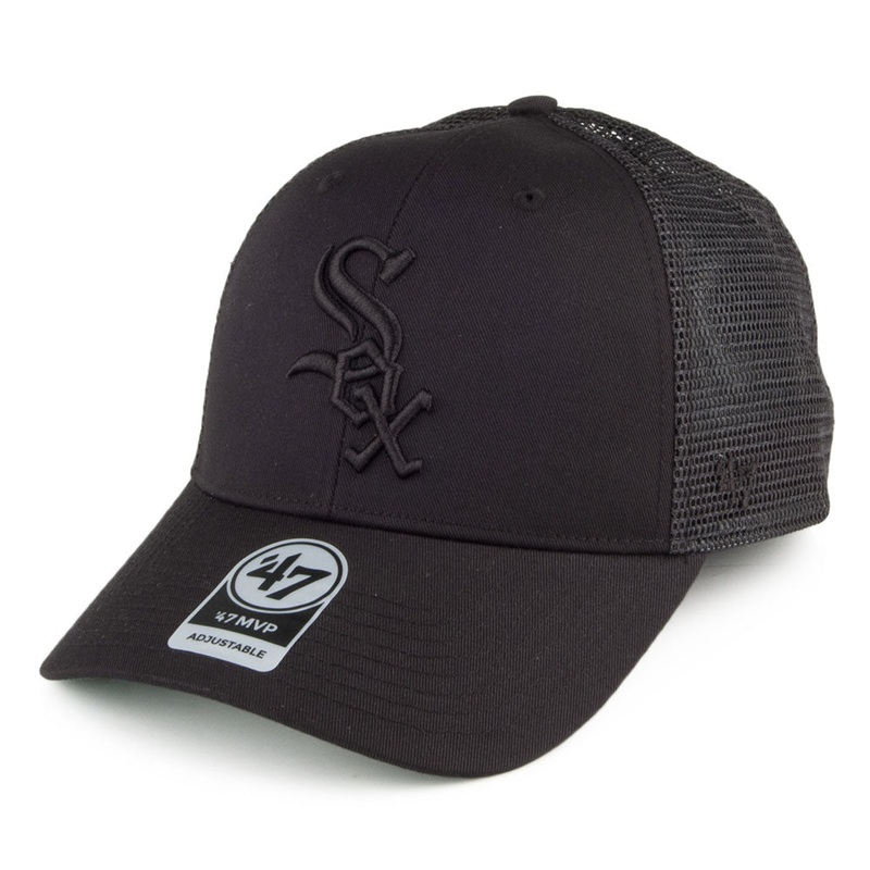 47 Brand Chicago White Sox Trucker Cap – MLB Branson MVP – Black Adjustable