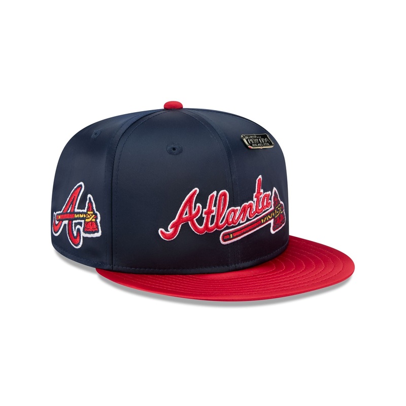 Atlanta Braves Satin Pin 9FIFTY Snapback Hat One Size